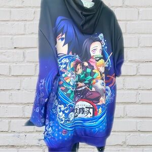 Demon Slayer Kimetsu  Hoodie Sweater Jacket Causal Pullover Sweatshirt Sz 2xl